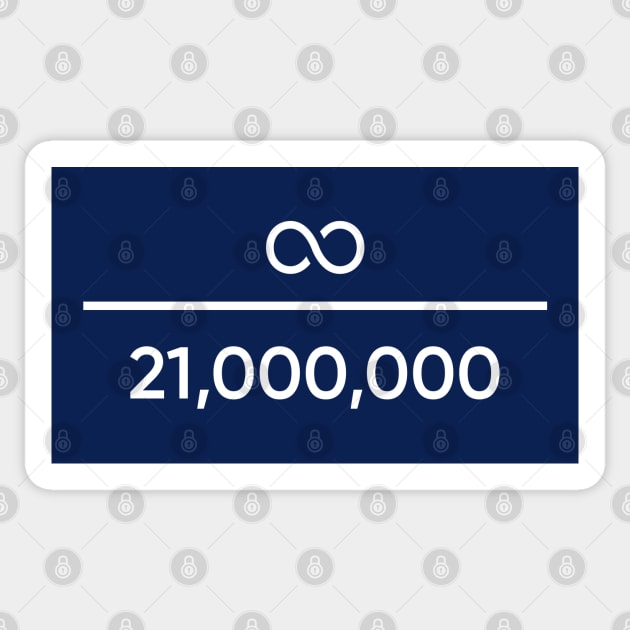 Infinite Value Over 21,000,000 Bitcoin (Dark) Sticker by StupidHead